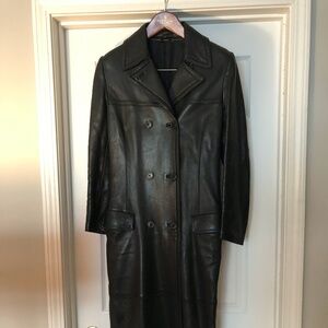 Ruffo Long Leather Coat